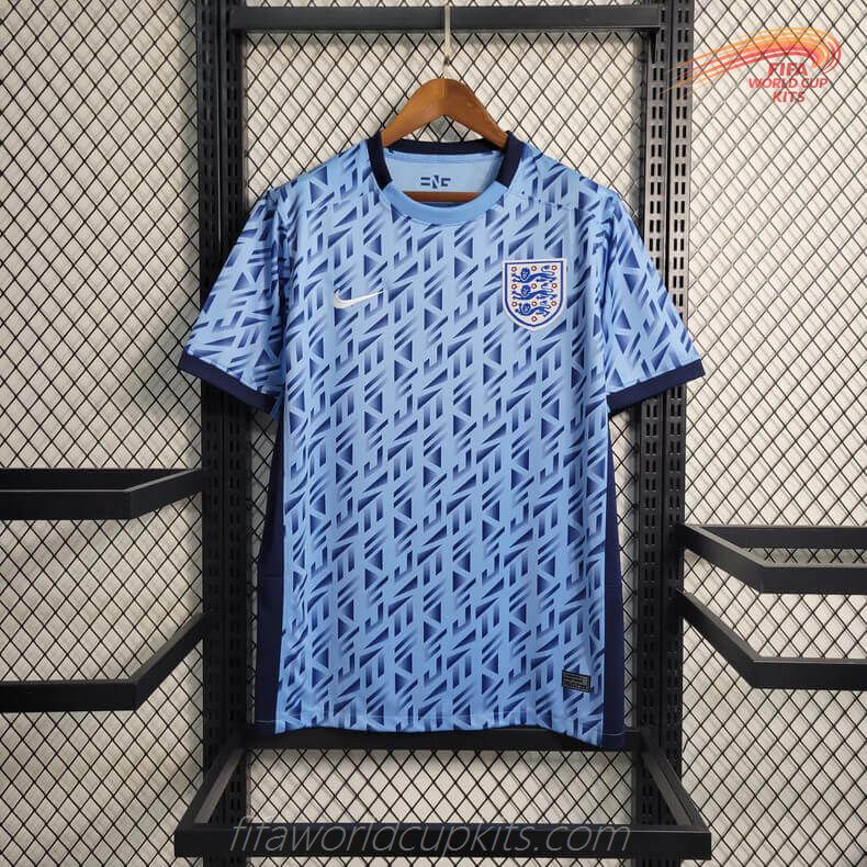 England 2023 vintage Secondary Sky Blue Football Strip