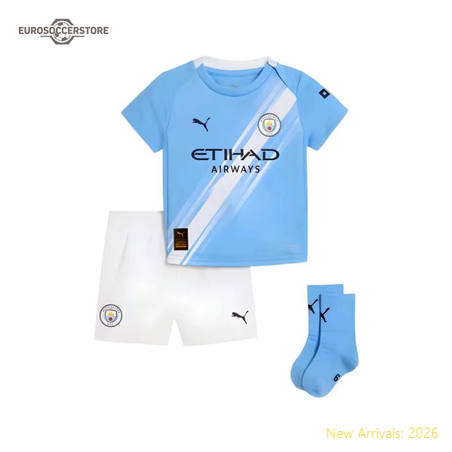Man City Kids Durable Jersey 2025-2026 Quick-dry Lightweight