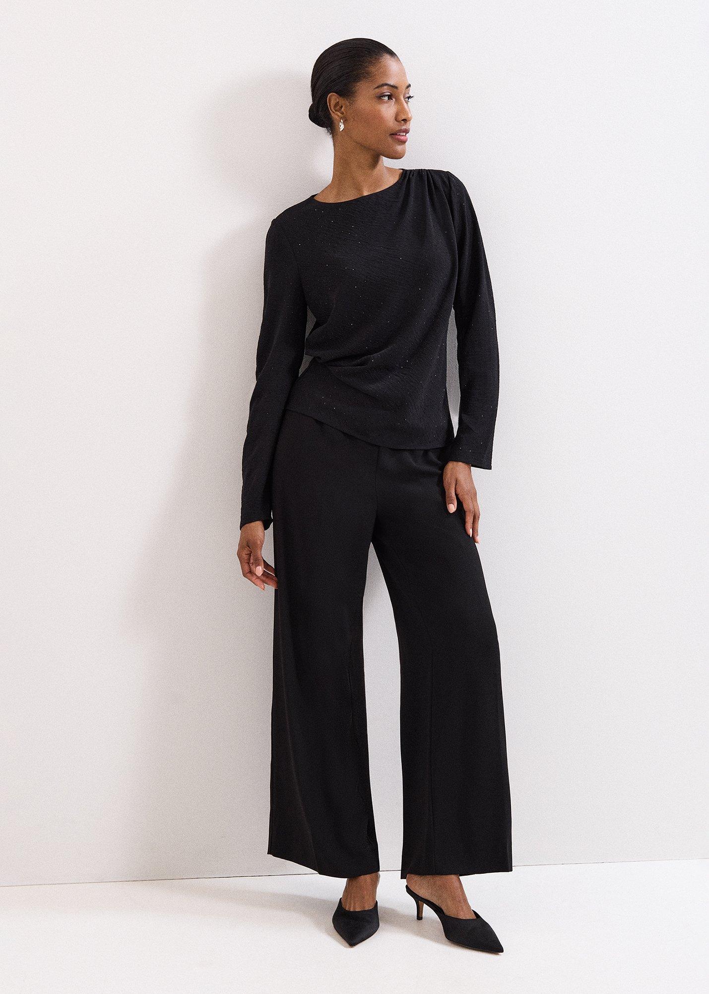 Petite Noa Sparkle Drape Top