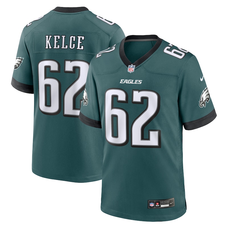 None Jason Kelce PHI Eagles Sleek Top-Grade Jersey Game Day Wear