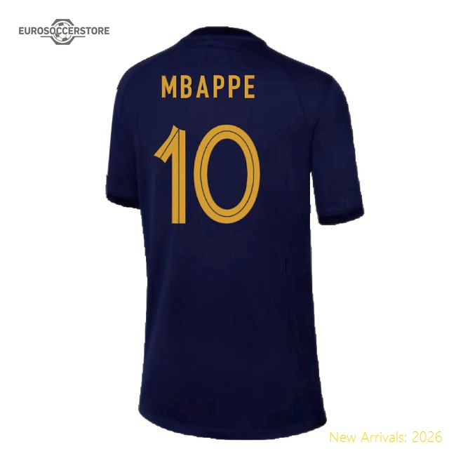 Football Team Kids Mbappe Durable Jersey Performance Fabric Easy-care