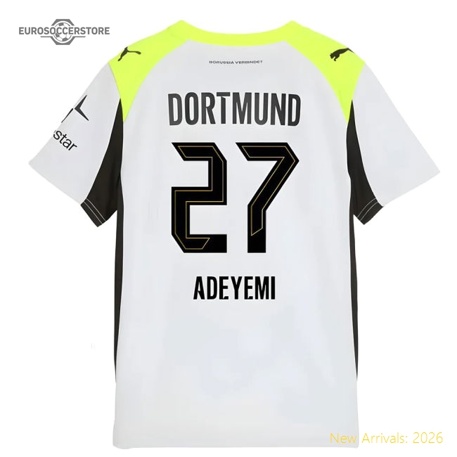 Excellent 2025-2026 Borussia Dortmund Away Shirt (kids) (adeyemi 27)