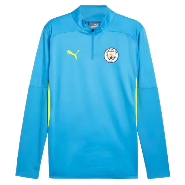 2024-2025 Man City Training 1/4 Zip Top (Magic Blue)