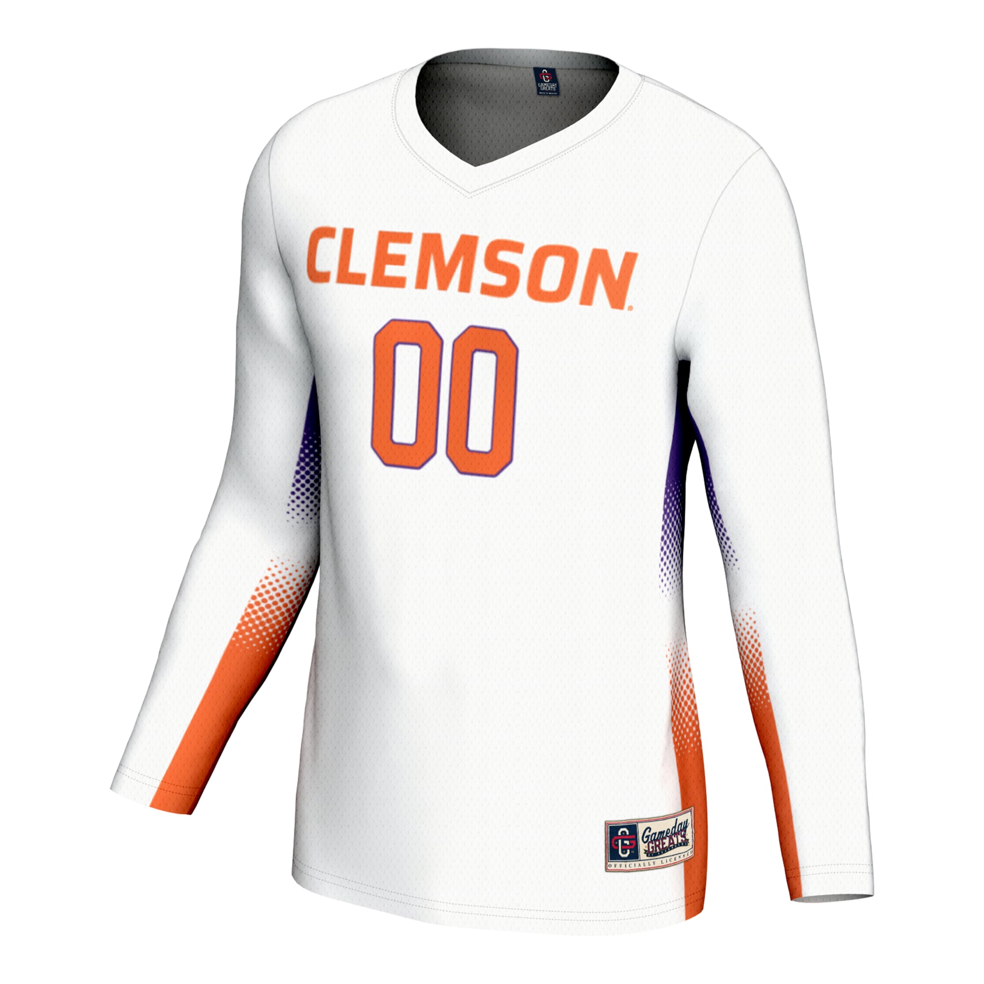 [NJP] Clemson Tigers GameDay Greats Youth NIL Lightweight Volleyball Jersey - White