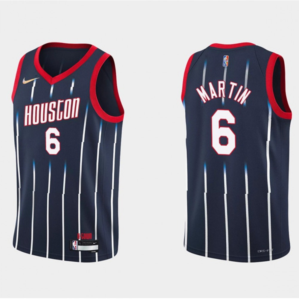 Authentic Houston Rockets 6 Navy Jersey City Edition - Fan Favorite