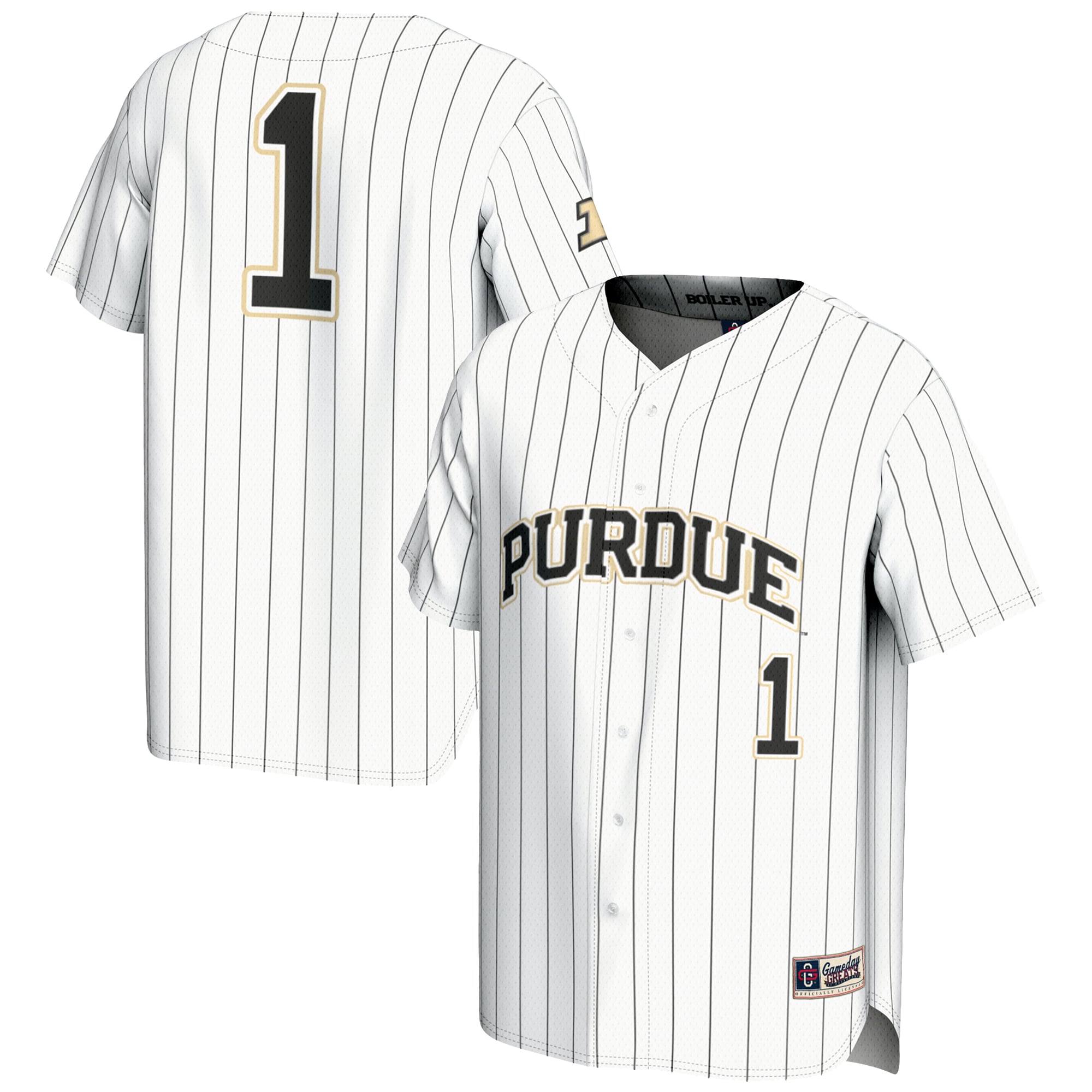 #1 Purdue Boilermakers GameDay Greats Youth Lightweight Baseball Jersey - White