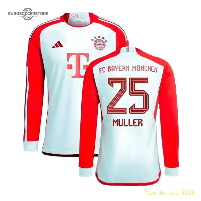 Top-tier Bayern Munich Home Muller Jersey Lightweight Performance
