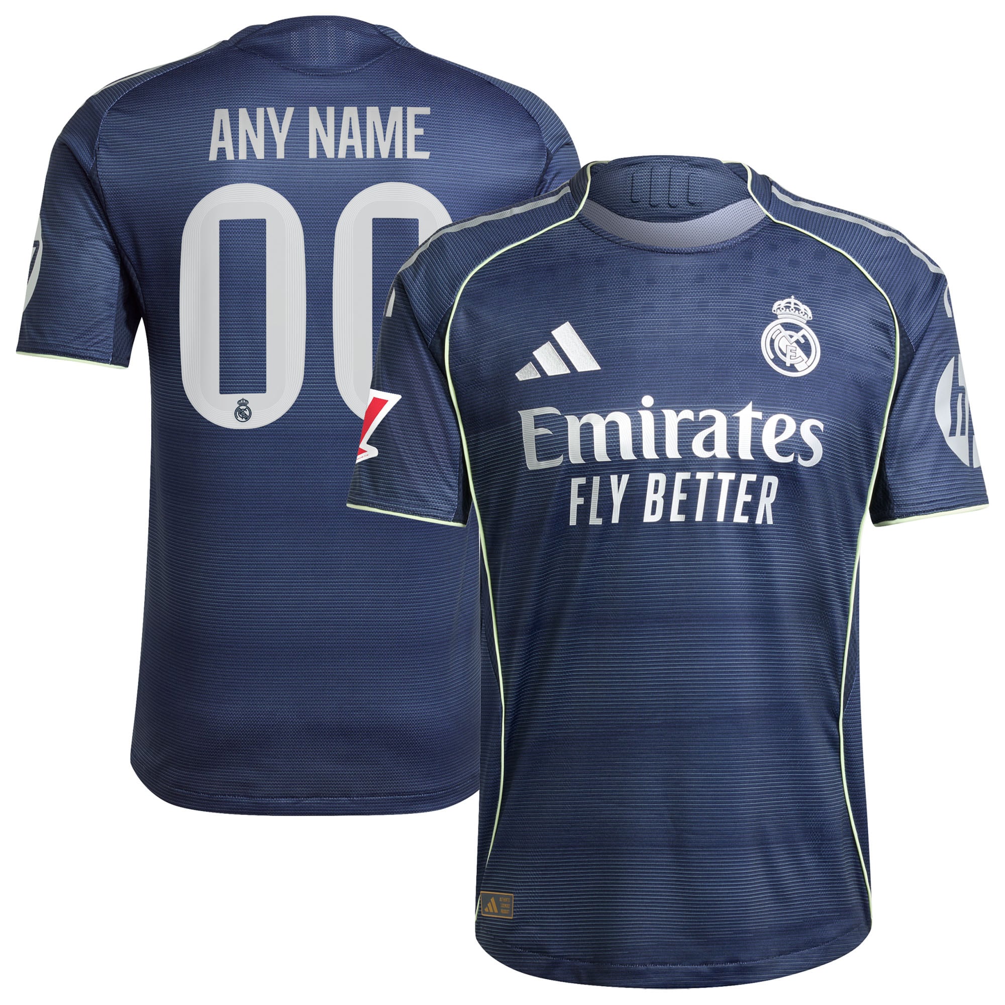 [JED] Real Madrid 2025/26 Away Authentic Custom Jersey - Blue