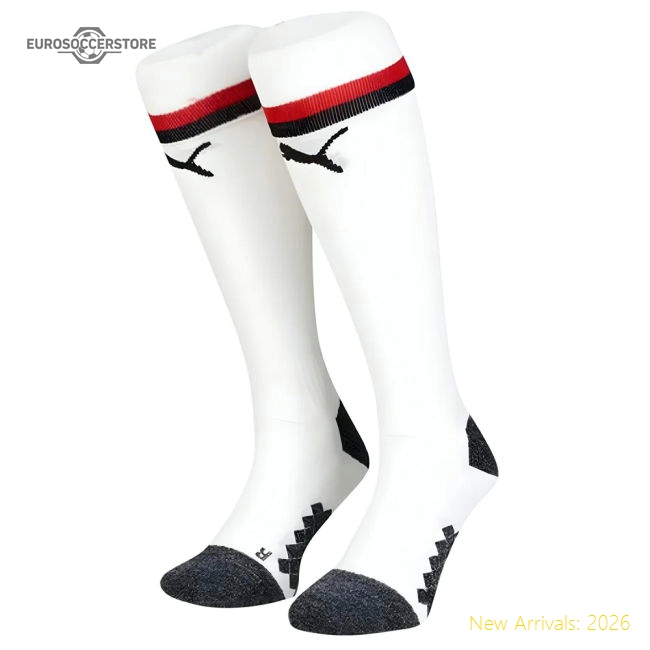Performance 2018-2019 Ac Milan Puma Home Football Socks (White) - Kids