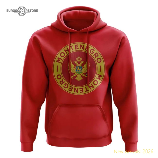 Montenegro Football Badge Hoodie (Red)