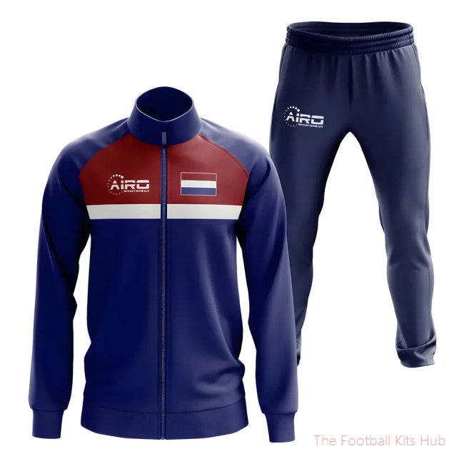 Men Netherlands Concept Football Tracksuit (Navy) UEFA Euro