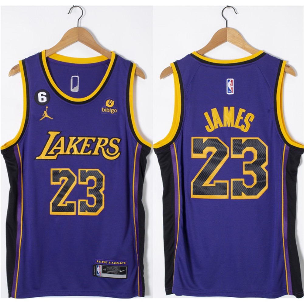 Elite Los Angeles Lakers LeBron James23 Purple Jersey - Game Day Essential