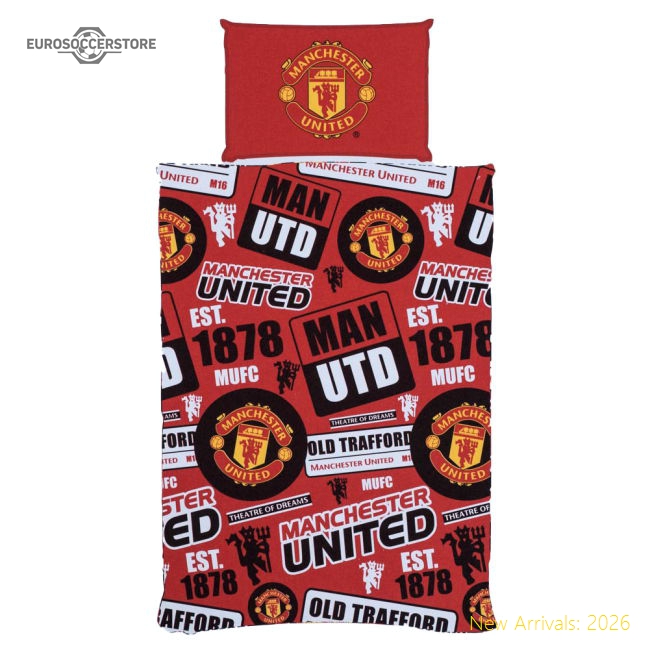 Manchester United FC Patch Single Duvet Set