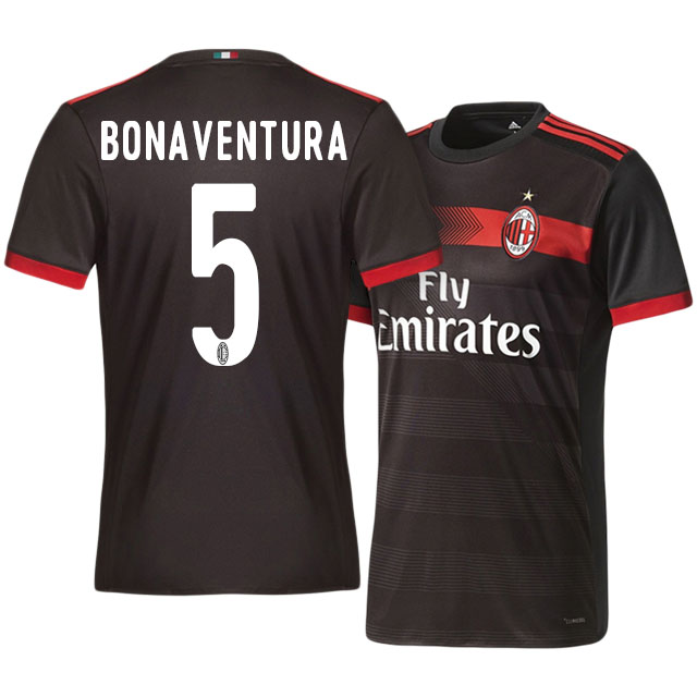 Moisture Wicking AC Milan Third 201718 Giacomo Bonaventura 5 Soccer