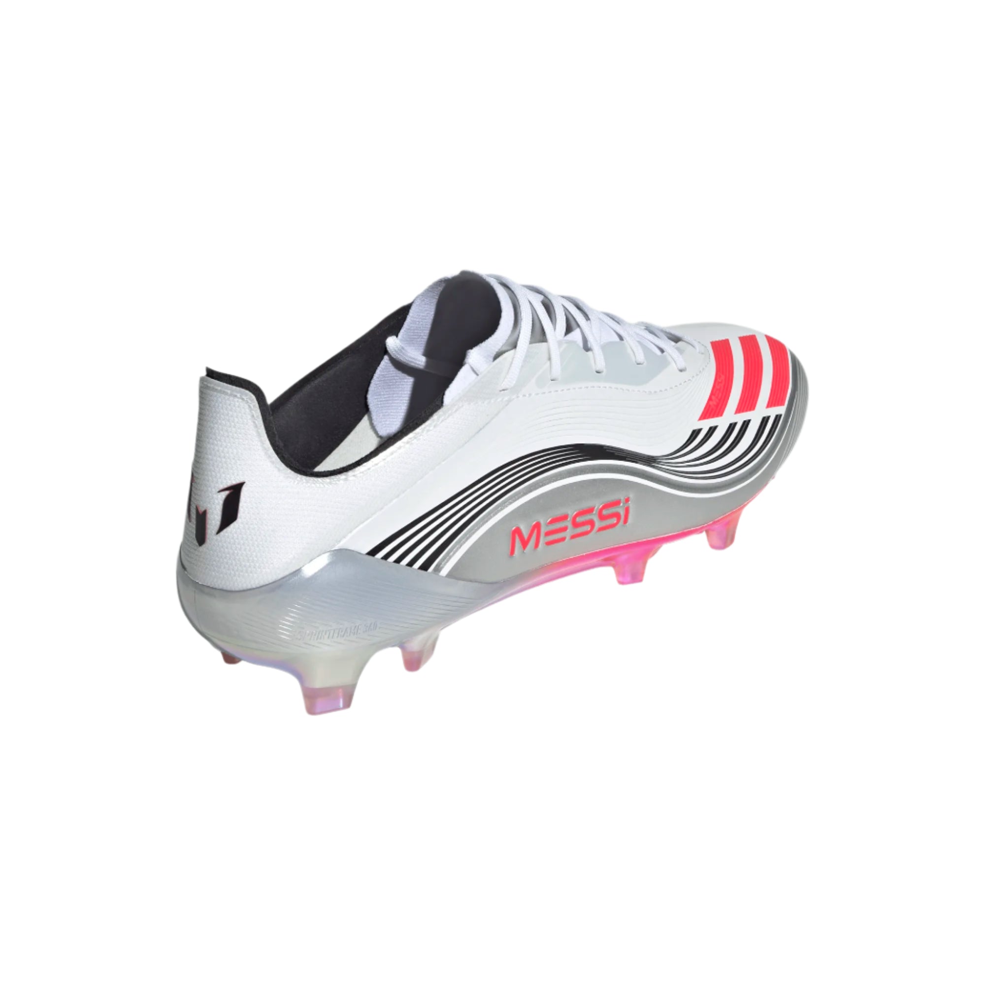 Messi adidas F50 Elite FG Football Boots White Lucid Red Silver Metallic