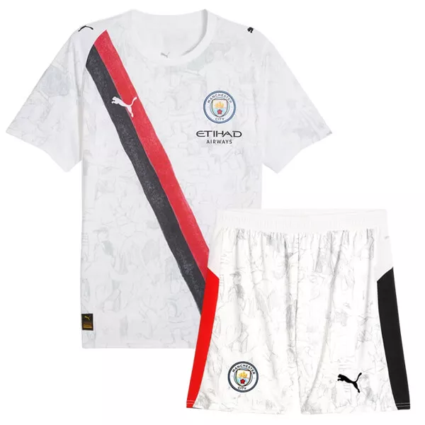 Lightweight Man City Kids Manchester City 2526 Away Kit ShirtShorts