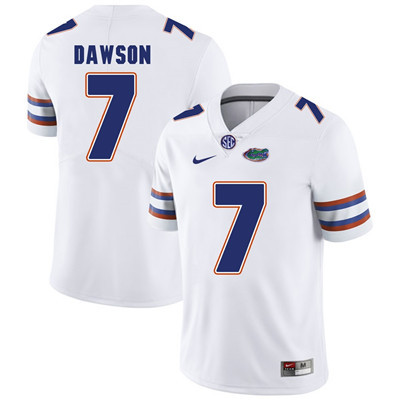Men's None Duke Dawson #7 game jersey White 2024 replica Jersey