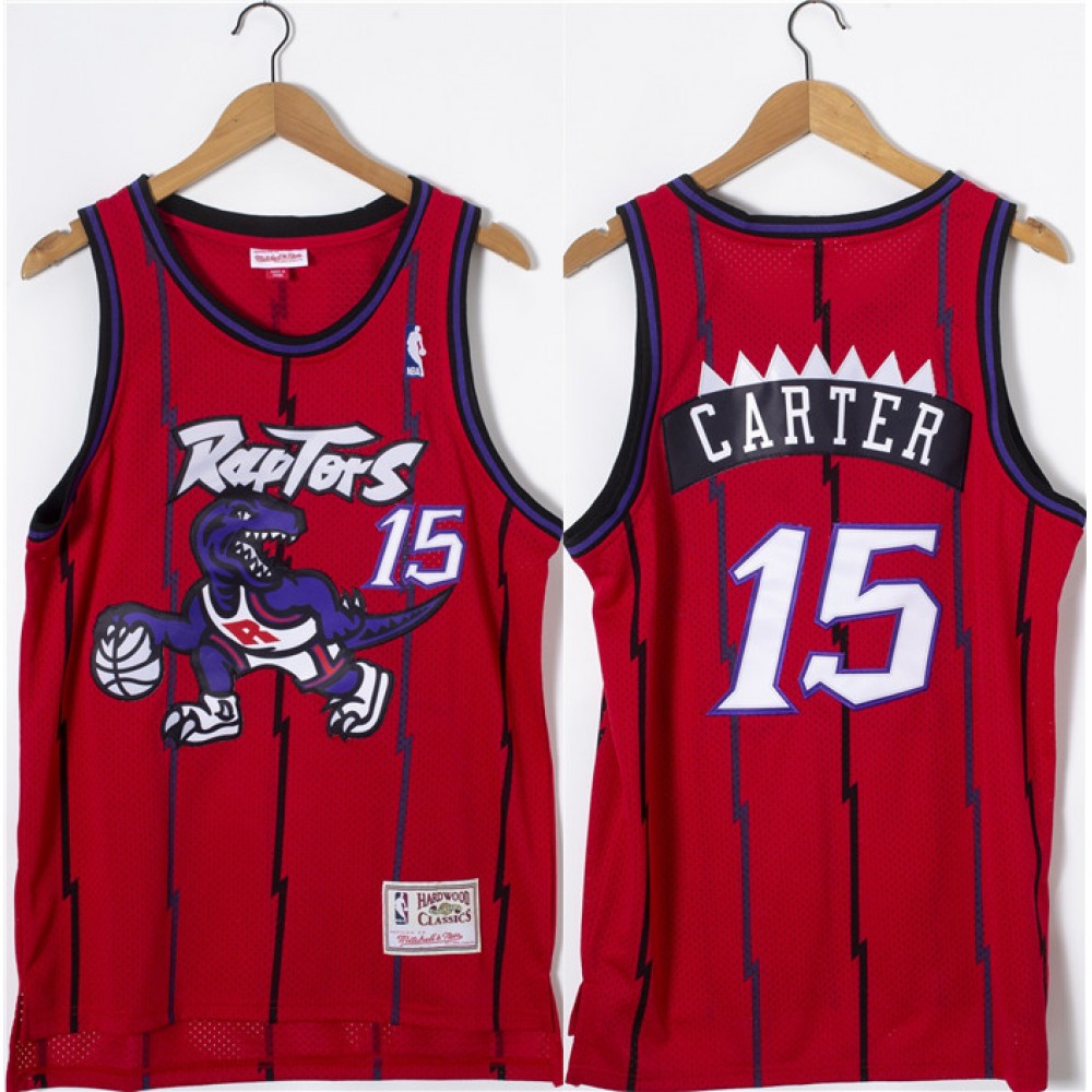 Professional Grade Men's Raptors #15 Vince Red Basketball Jersey