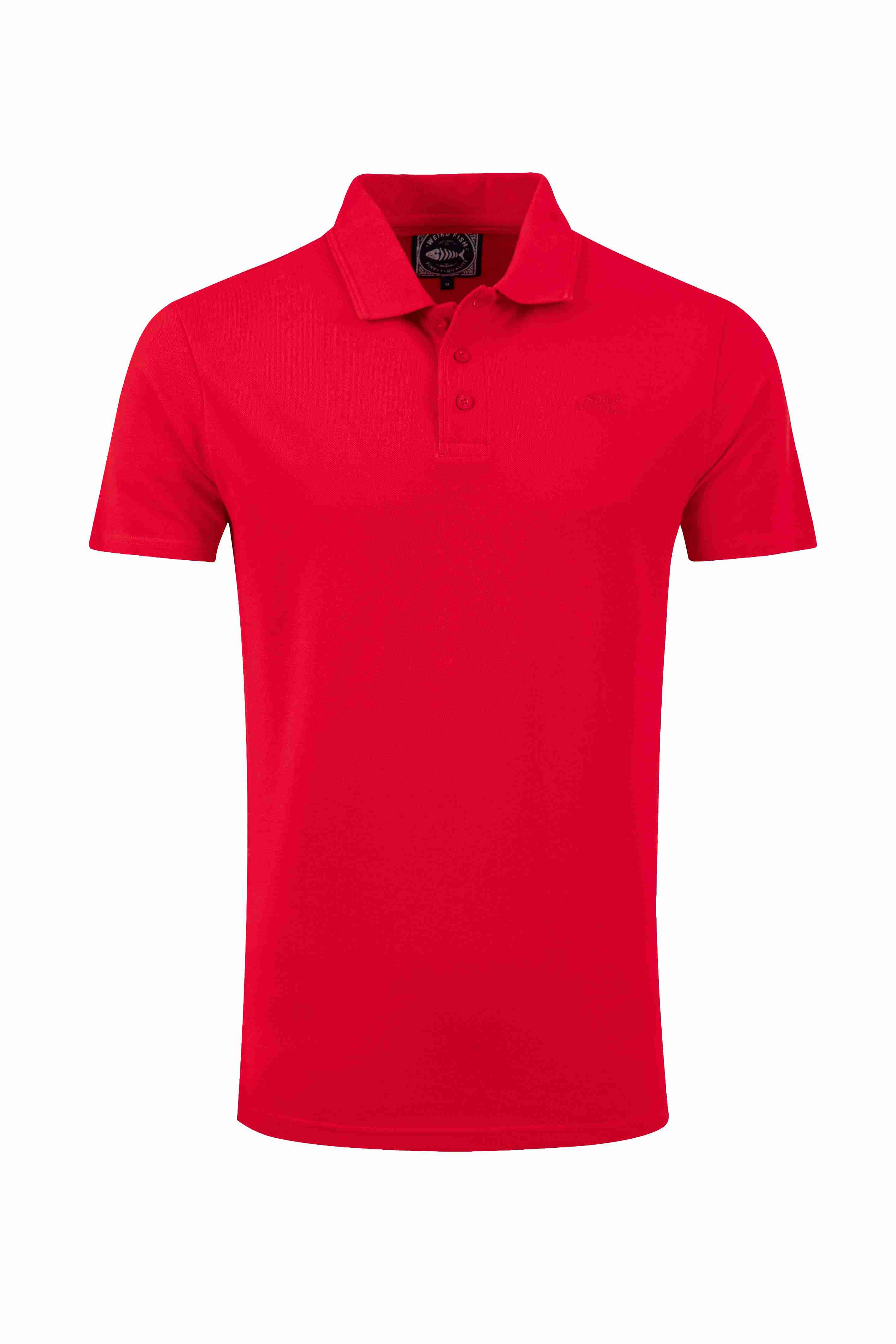 Giles Pique Polo Shirt Barberry Red Marl