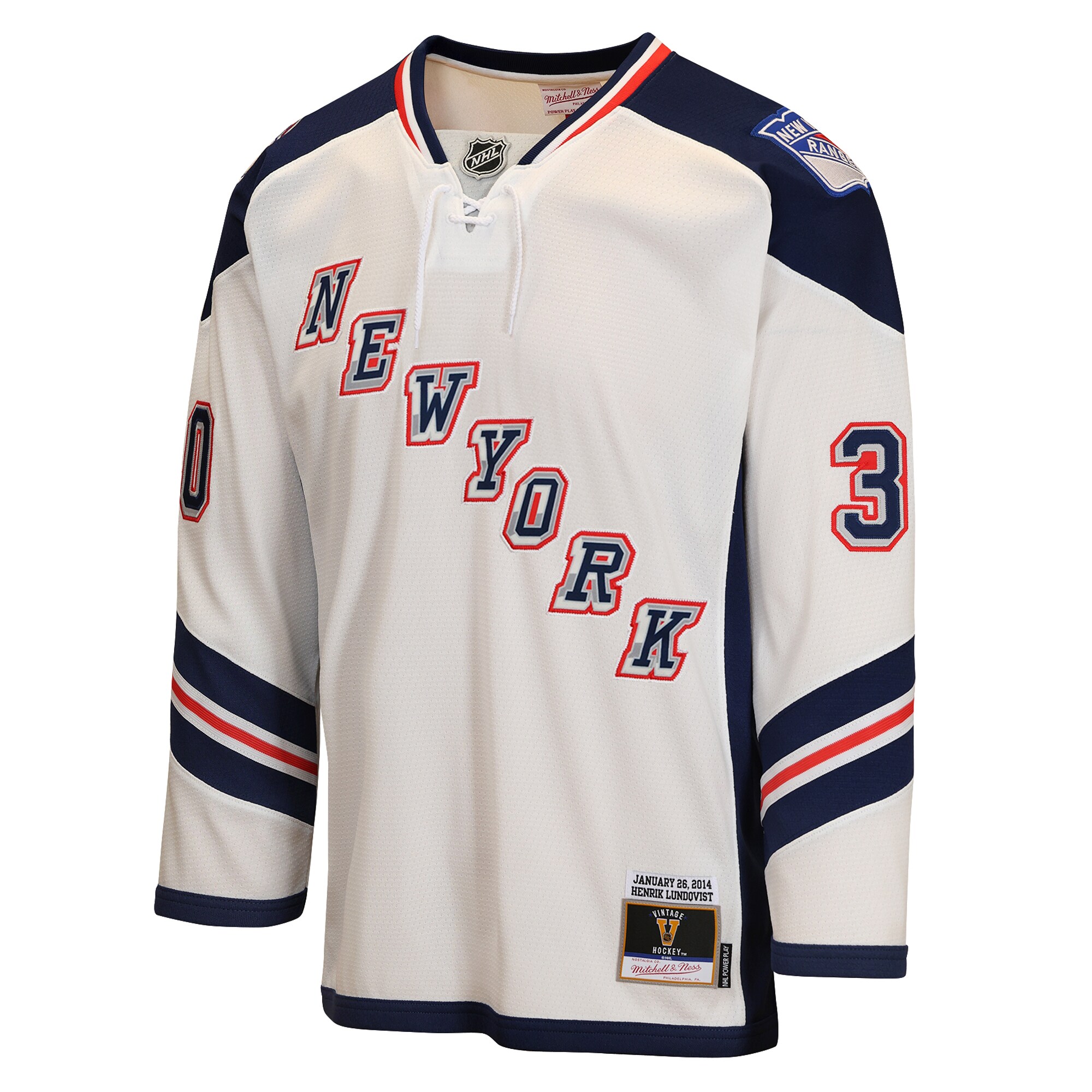 [LK] Henrik Lundqvist New York Rangers Youth 2014 Stadium Series Power Play Jersey - White