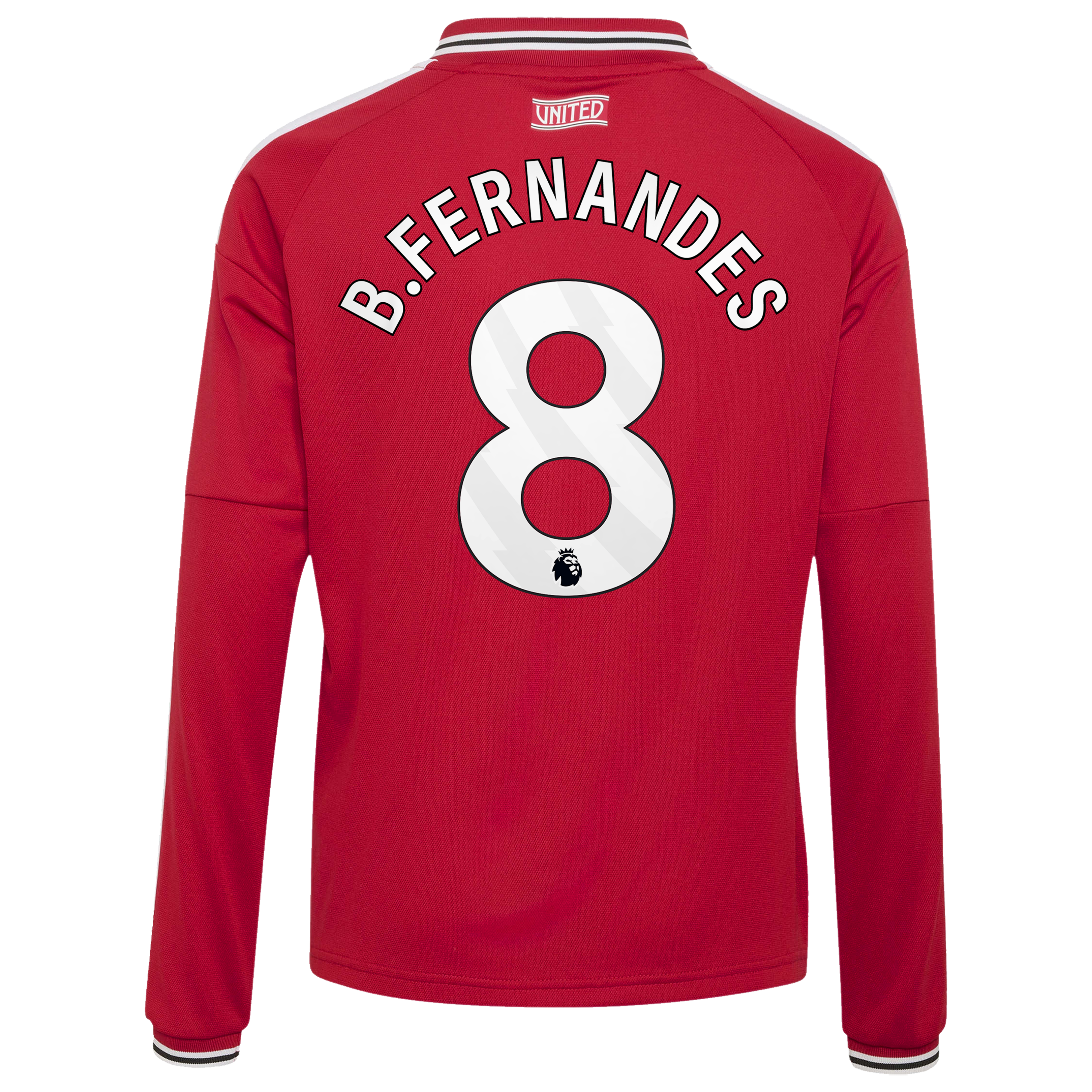 [SJH] Bruno Fernandes Manchester United Youth 2026/27 Home Replica Long Sleeve Jersey - Red