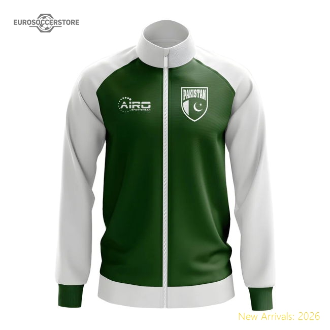 Premium Pakistan Concept Football Track Jacket (green) - Kids