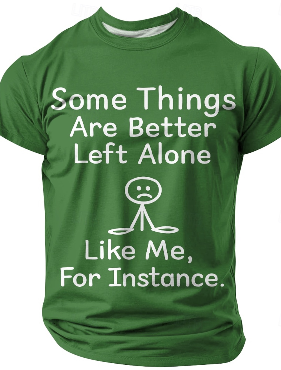 Men's Olive Green Short Sleeve Graphic T-Shirt with 'Kannst du bitte leise dumm sein?' Funny German Slogan, Office Humor