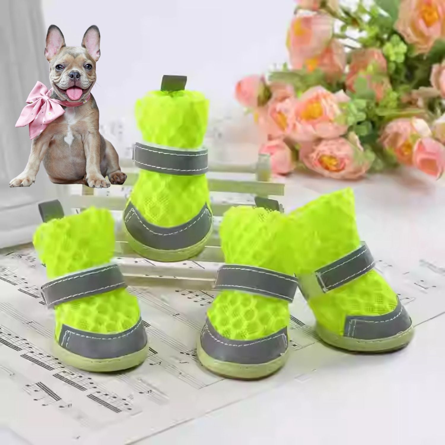 French Bulldog Pupair Premium Breathable Frenchie Booties Cozy Paw Wear