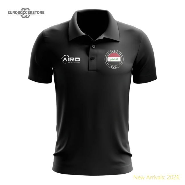 Iraq Football Polo Shirt (black) - Economical - Premium Collection