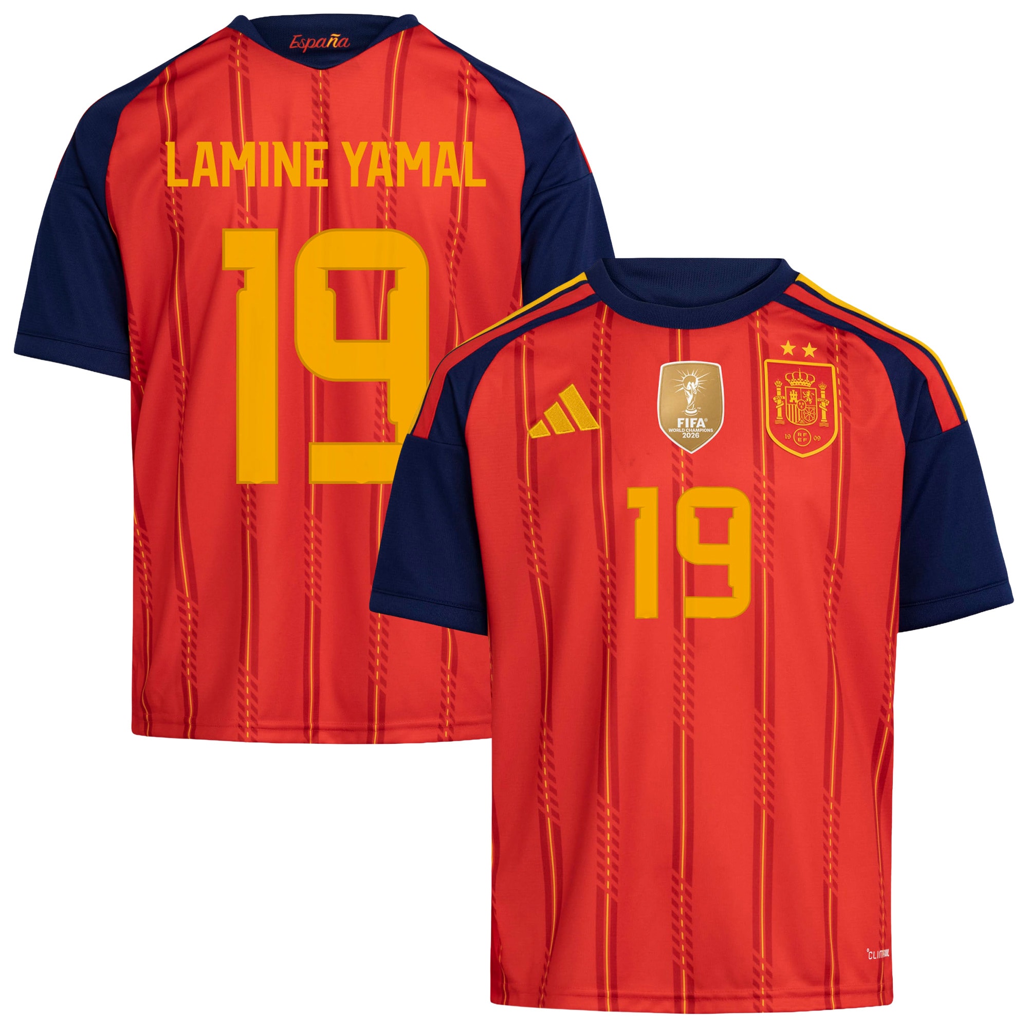 [SJH] Lamine Yamal Spain National Team Youth 2026 FIFA World Cup Champions Replica Jersey - Red