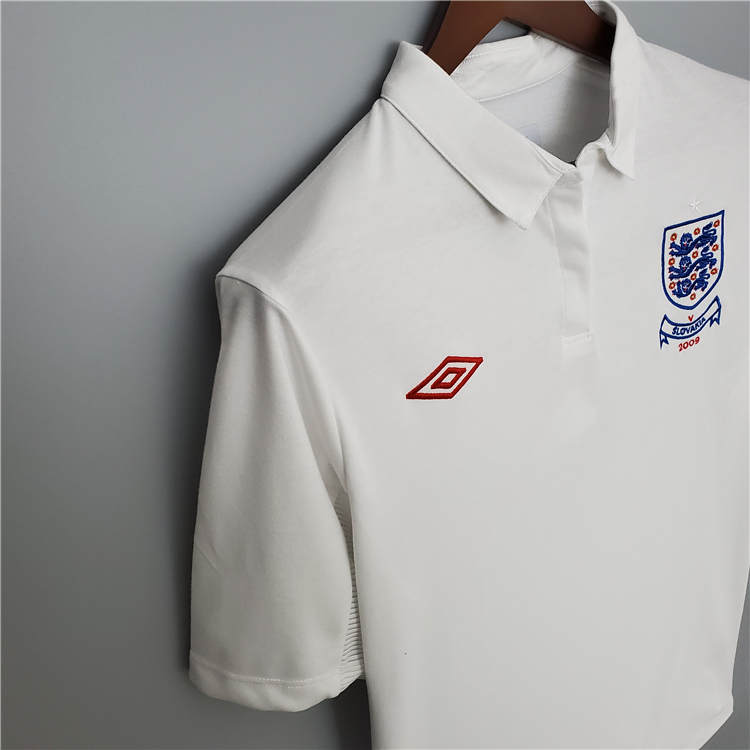 2010 England Home White Retro Soccer Jersey Football Shirt - Official