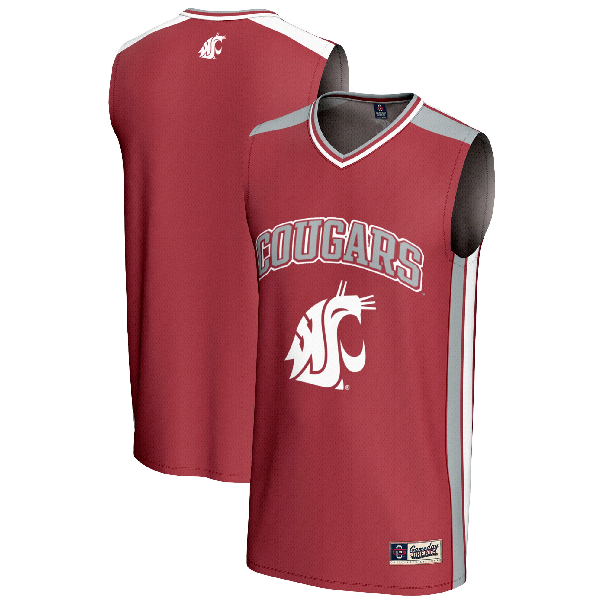 [DDG] Washington State Cougars GameDay Greats Spirit Basketball Jersey - Crimson