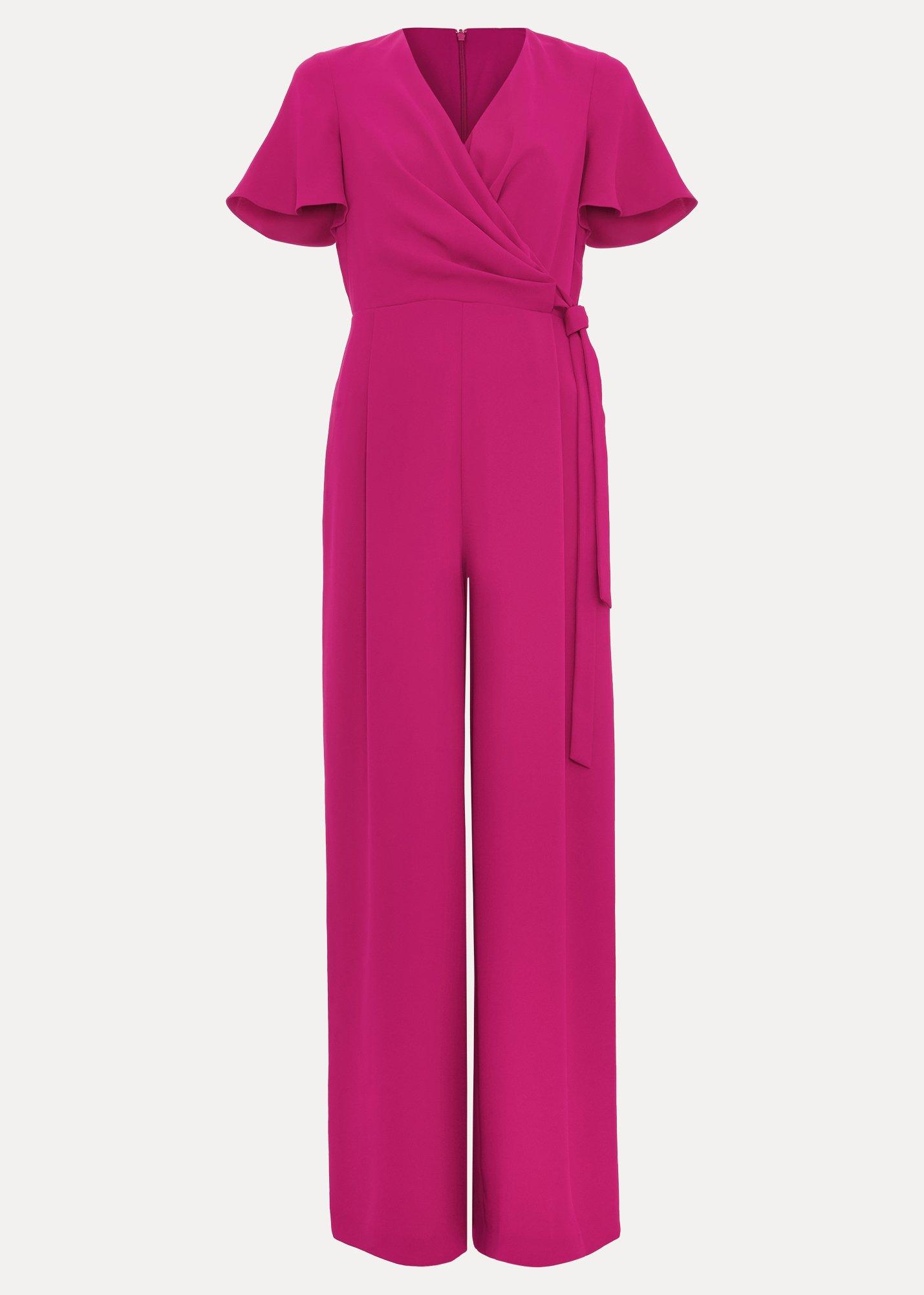Petite Julissa Pink Wide Leg Jumpsuit.