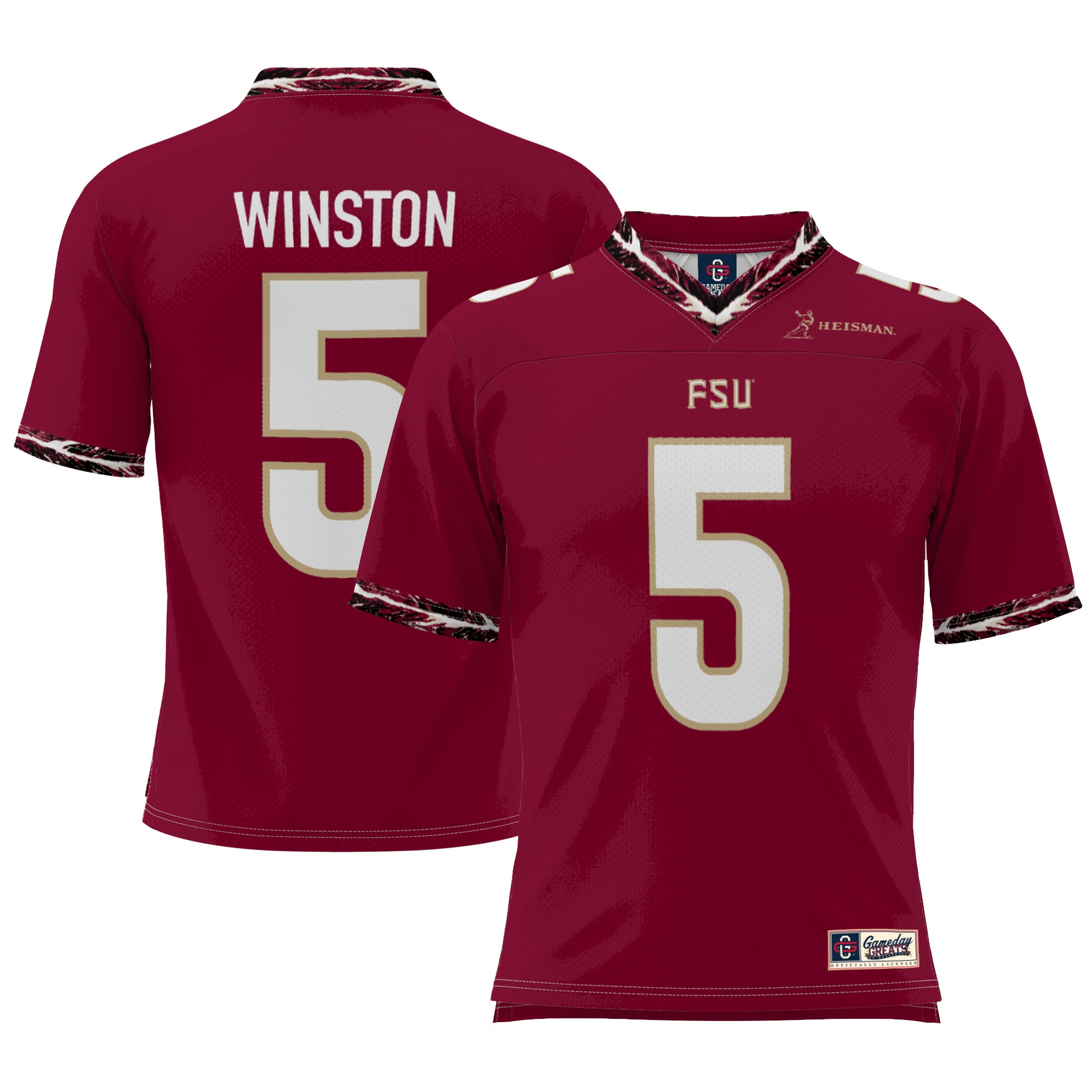 [NJP] Women's Jameis Winston Florida State Seminoles GameDay Greats Heisman Football Jersey - Garnet