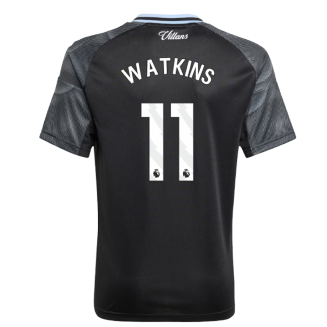 Top Tier Intense Football Aston Villa Away Shirt Kids Watkins #11 ...