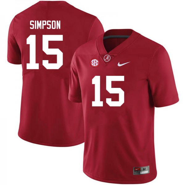 Men Alabama Crimson Tide #15 Ty Simpson Pro Jersey - Value