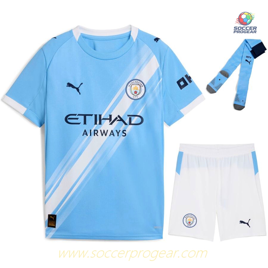 Manchester City Home Kids Edition Kit Shirt 2025/26 Collection