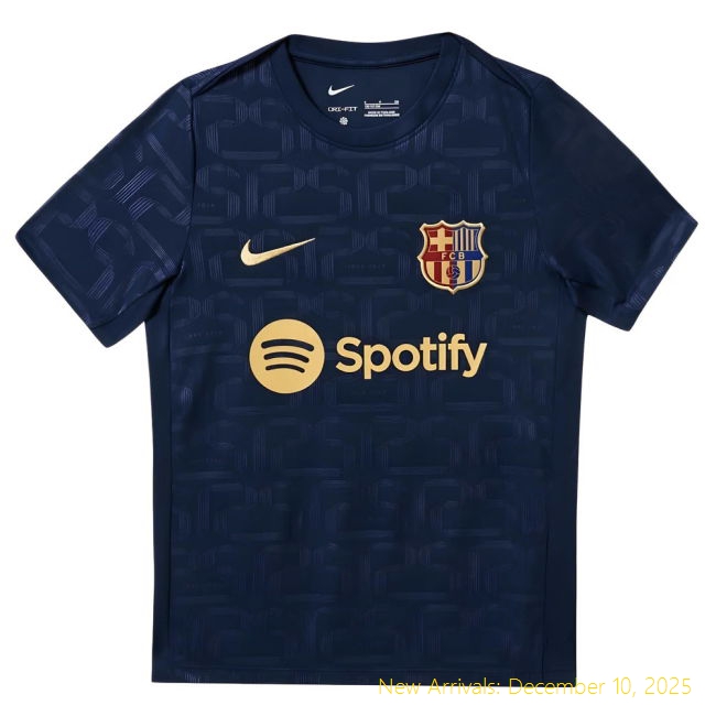 2024-2025 Barca Barcelona Pre-Match Training Durable Shirt (Navy) -