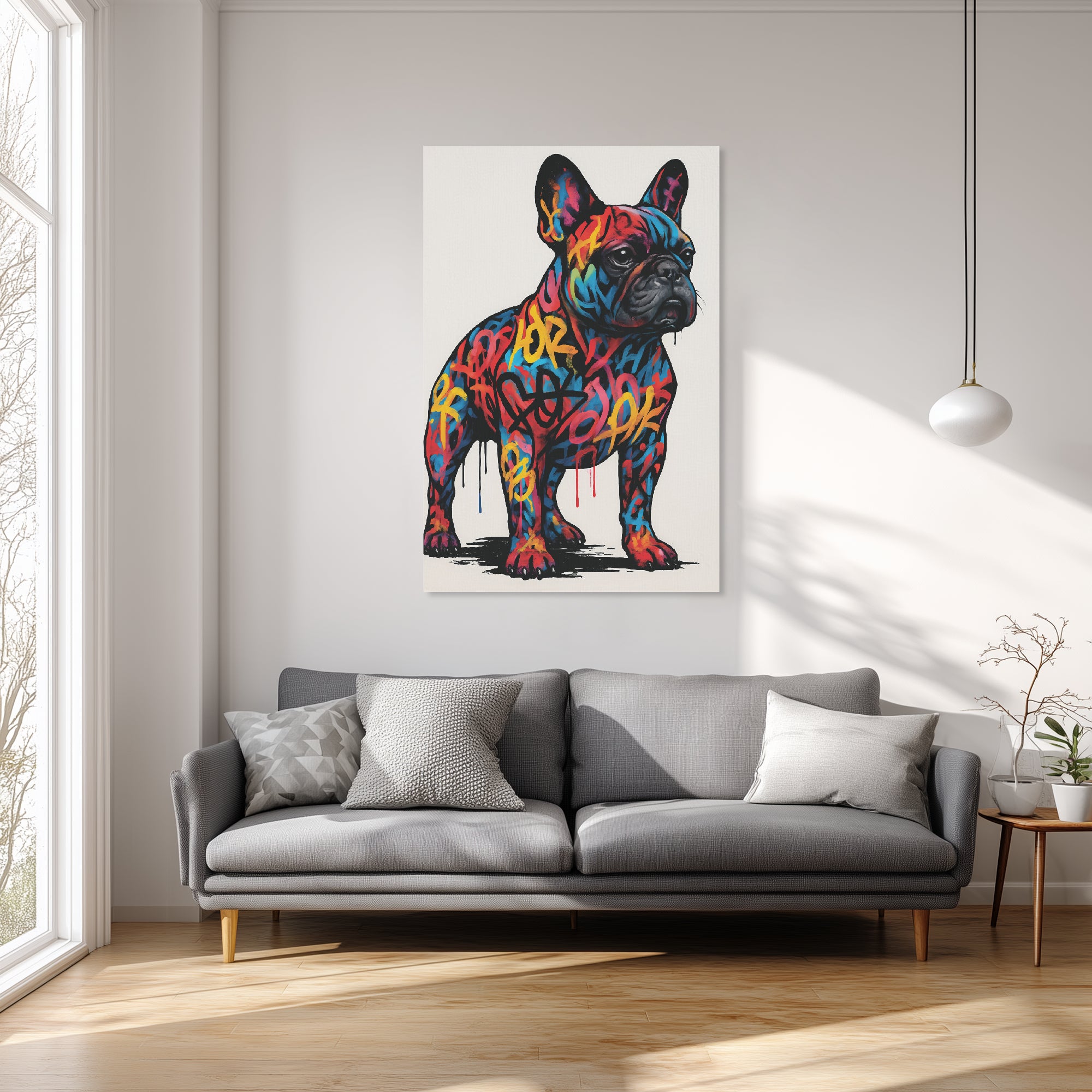 Bandit - Premium Vertical Canvas Painting For Frenchie Fans