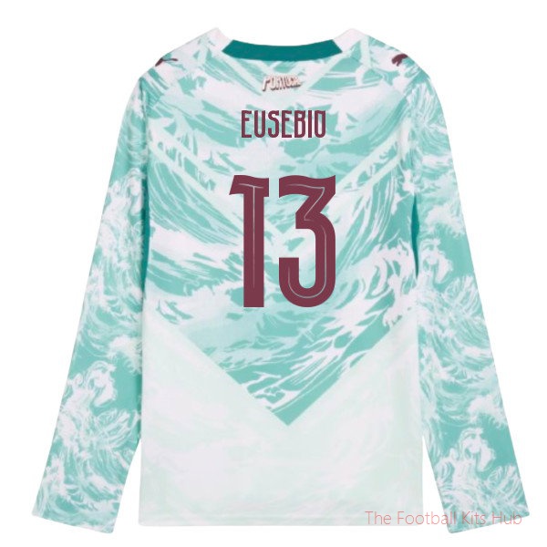 2026-2027 Portugal Long Sleeve Away Shirt (Kids) (Eusebio 13)