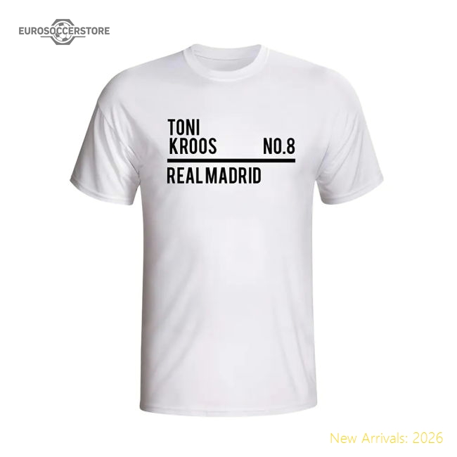 Premium Professional-Grade Toni Kroos Real Madrid Squad T-Shirt (White)