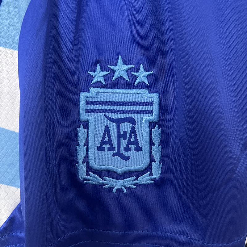Kids Copa America 2024 Argentina Away Soccer KitShirtShorts -
