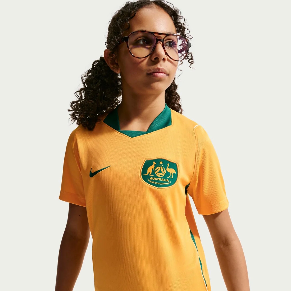 Australia 2026 Home Youth Jersey - Socceroos Gold Junior Kit