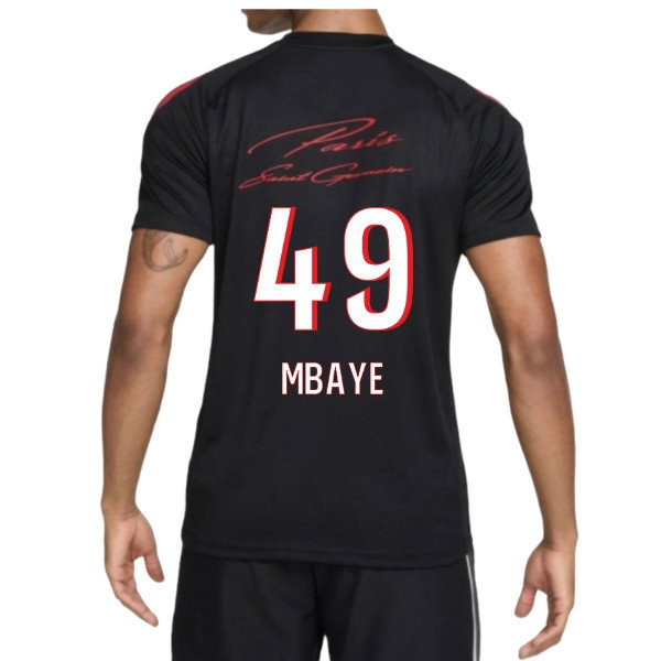 [DDJ] 2026-2027 PSG Strike Training Shirt (Black) (Mbaye 49)