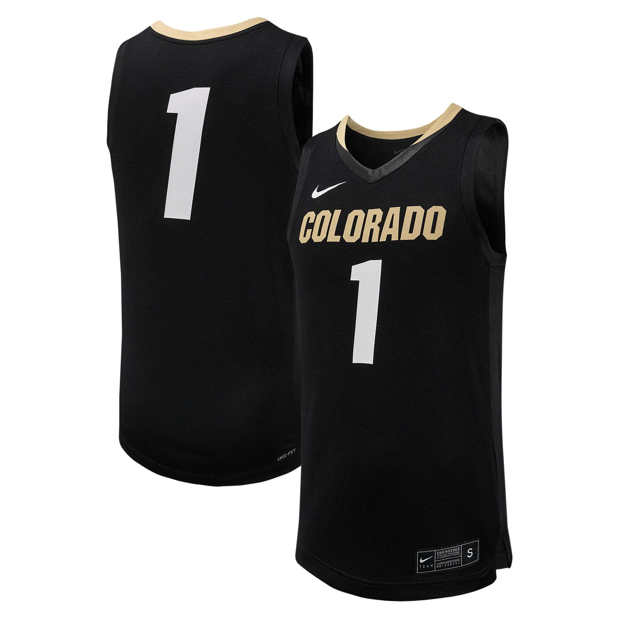 [NJP] Youth Colorado Buffaloes Replica Basketball Jersey - Black
