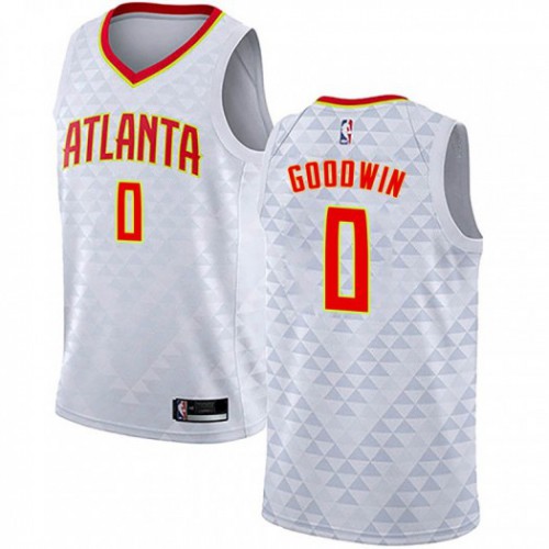 Elite Hawks NBA Swingman Jersey #0 Brandon Goodwin 2024 Icon - White