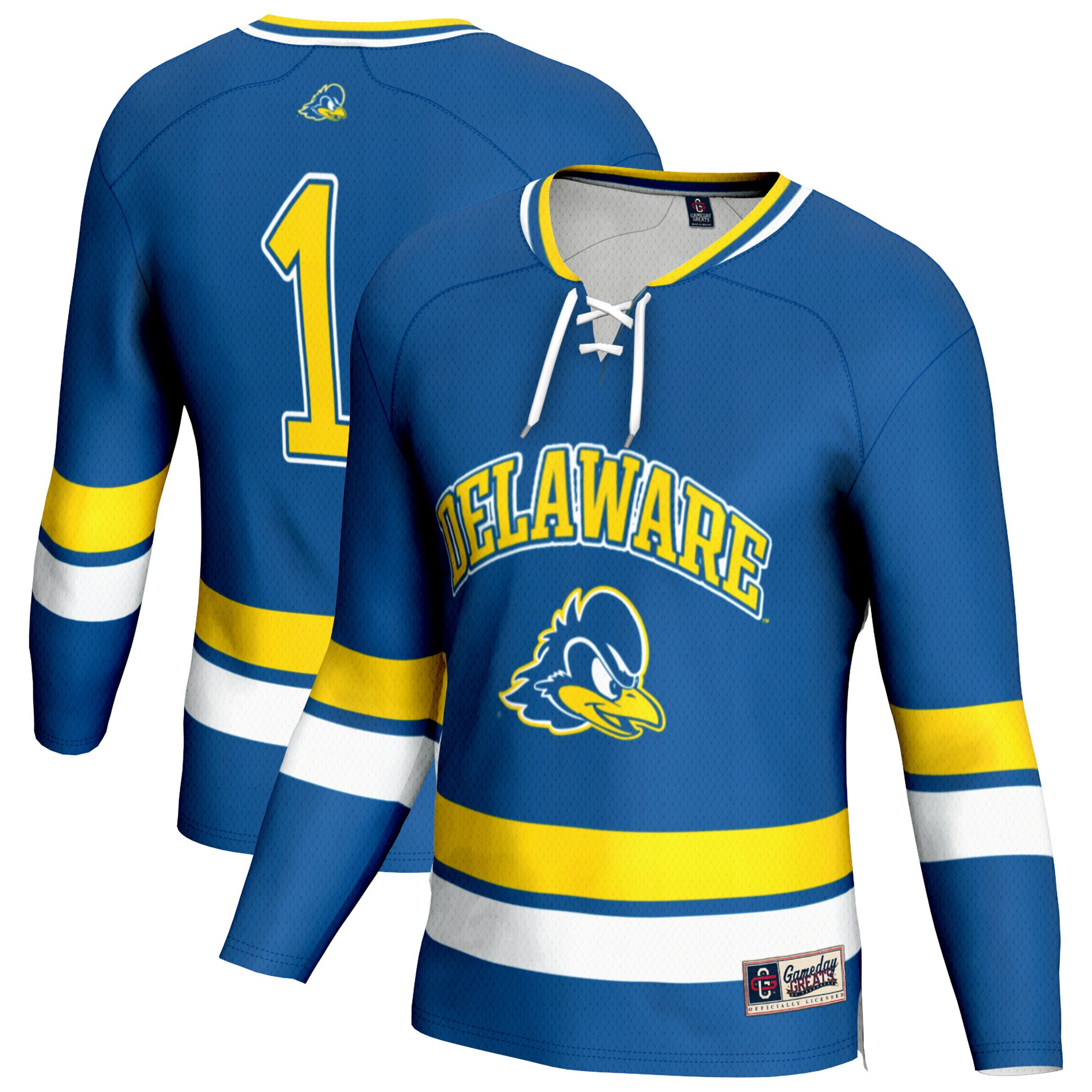[DDG] Delaware Fightin' Blue Hens GameDay Greats Youth Lightweight Fashion Men's Hockey Jersey - Royal