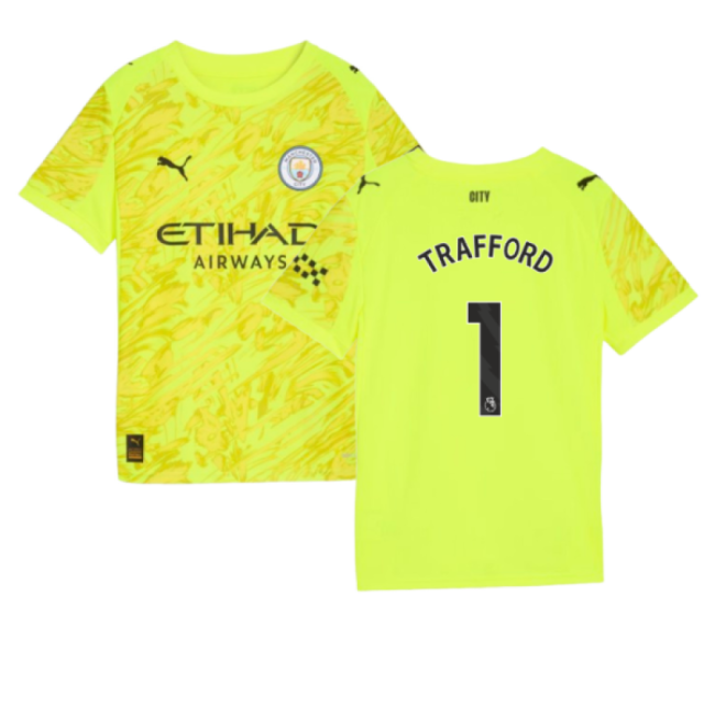 2025-2026 Man City Goalkeeper Special Jersey Yellow - Kids Trafford 1