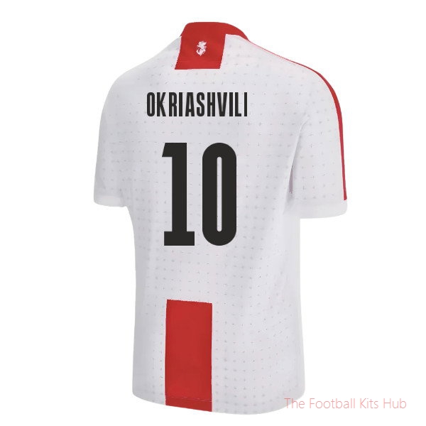 2023-2024 Georgia Home Shirt (OKRIASHVILI 10)