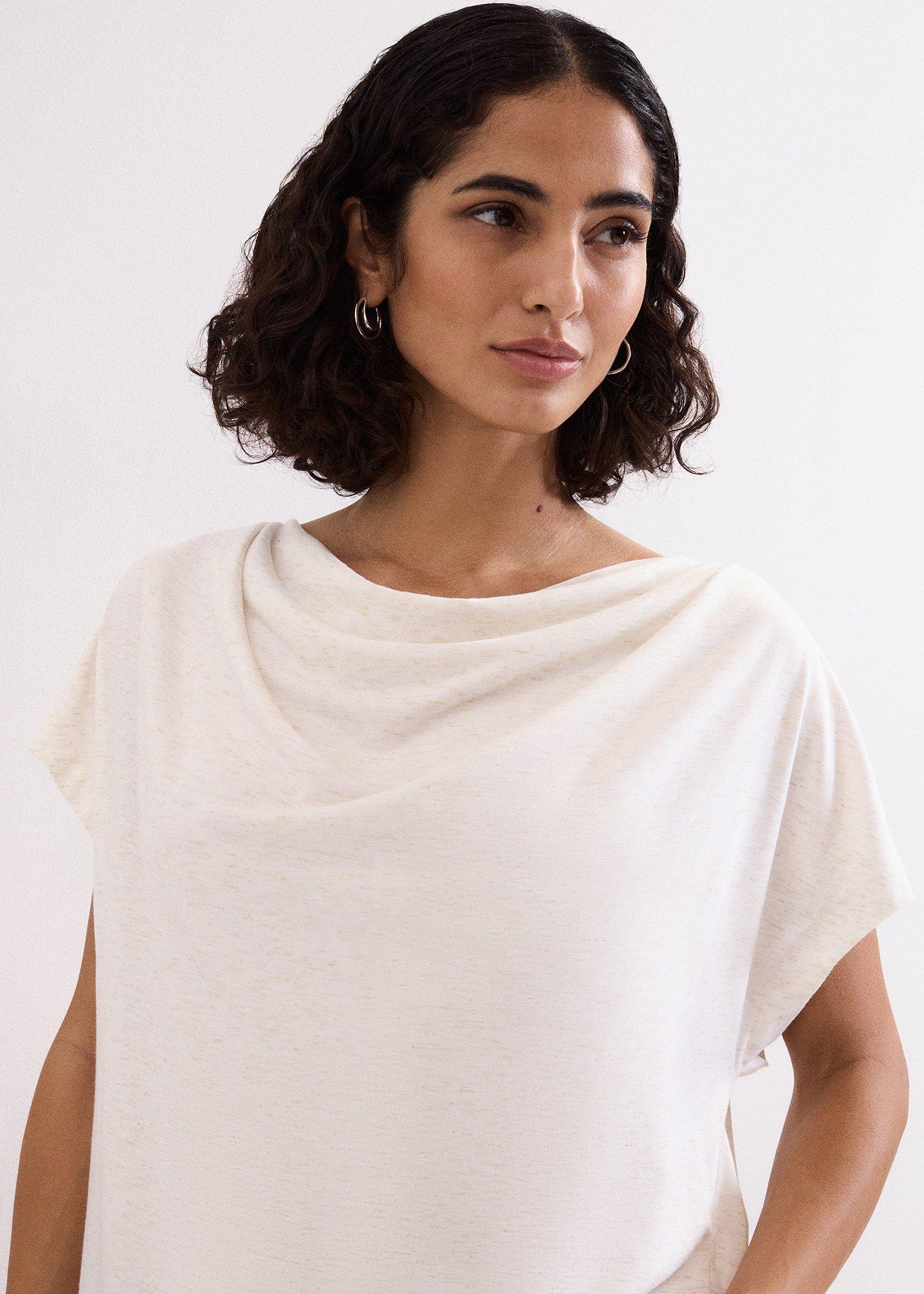 Priya Gold Fleck Cowl Neck Top